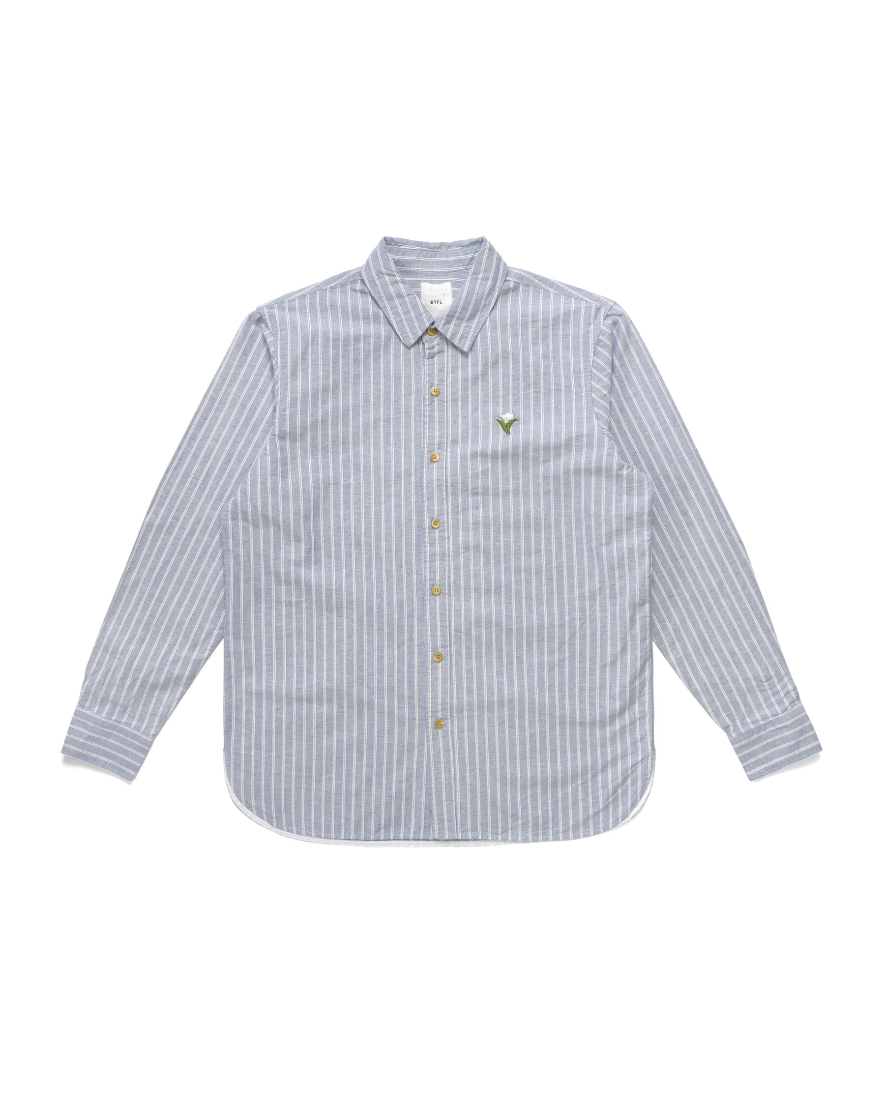 Striped Oxford Shirt - Columbia Blue